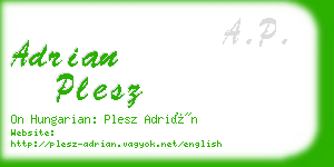 adrian plesz business card